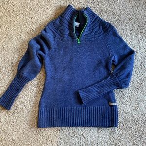 Columbia Cotton/Wool Blend quarter zip sweater
